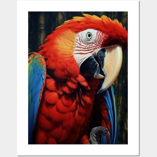 Amazing Zoo Macaw in Oil Paint Hyperrealism Posters and Art